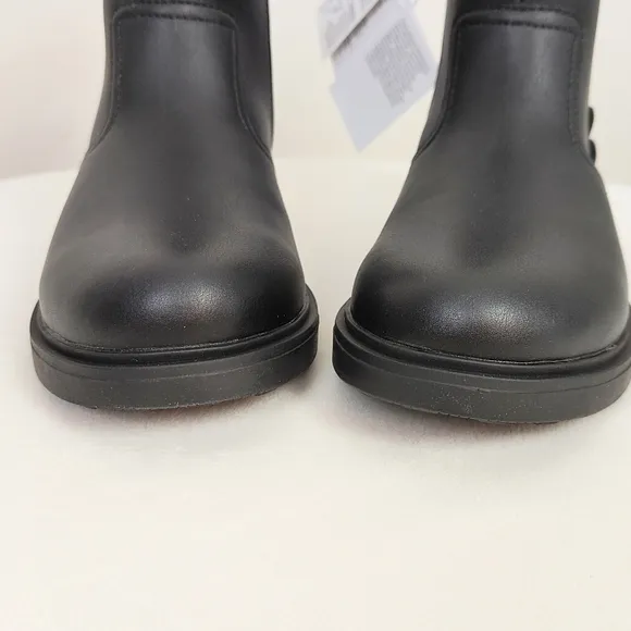 Geox J Eclair G. Ankle Boots Size 5.5 Girl's Black Studded Boots Booties Respira