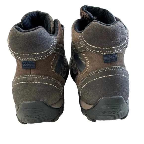 Geox Respira GeoxTex Brown Leather High Top Waterproof Boots Junior Size 6