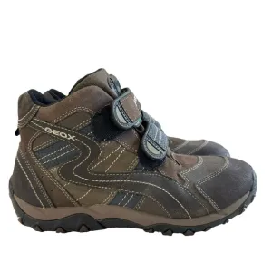 Geox Respira GeoxTex Brown Leather High Top Waterproof Boots Junior Size 6