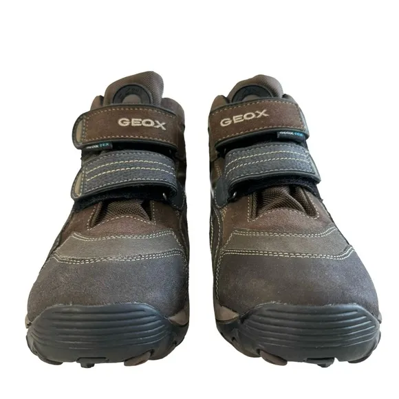 Geox Respira GeoxTex Brown Leather High Top Waterproof Boots Junior Size 6