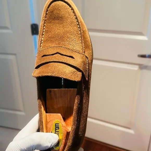 Geox Respira Suede Penny Loafers.