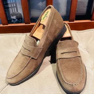 Geox Respira Suede Penny Loafers.
