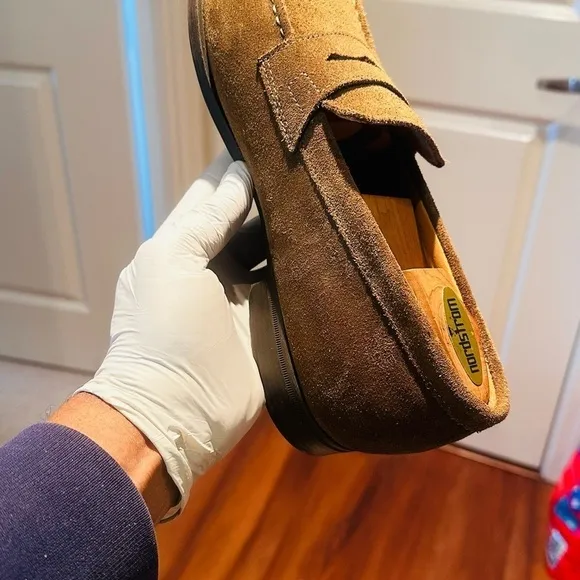 Geox Respira Suede Penny Loafers.