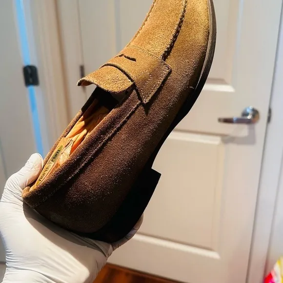 Geox Respira Suede Penny Loafers.