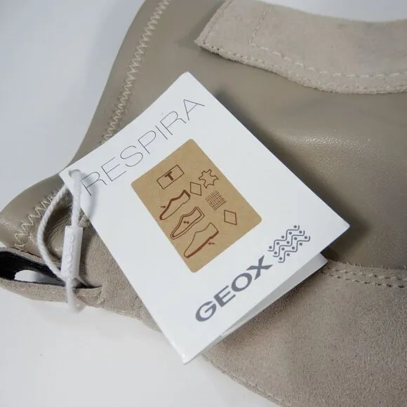 GEOX Respira Vilde Lug Chelsea Lug Sole Boots Size 40 10 Sand Suede Waterproof