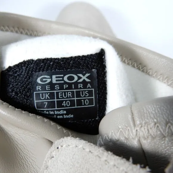 GEOX Respira Vilde Lug Chelsea Lug Sole Boots Size 40 10 Sand Suede Waterproof