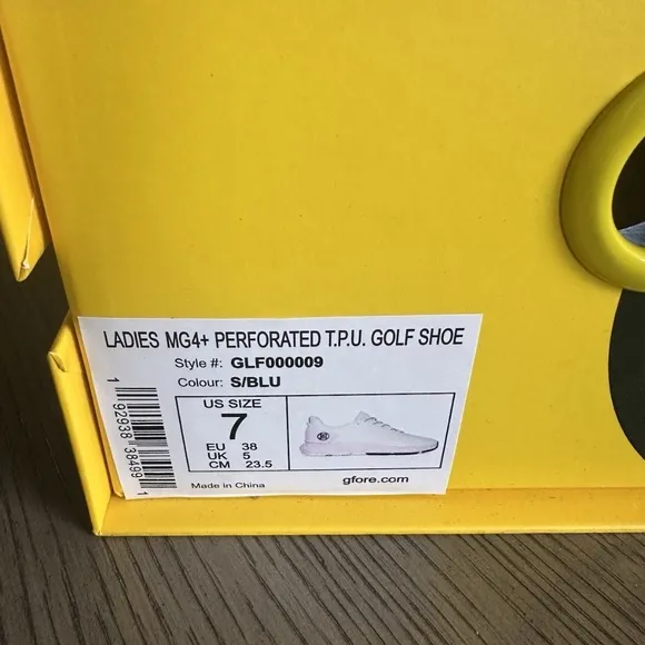 G/FORE GFORE MG4  Perforated Golf Shoes Sneakers Snow/Blush Pink Womens Sz 7 NEW