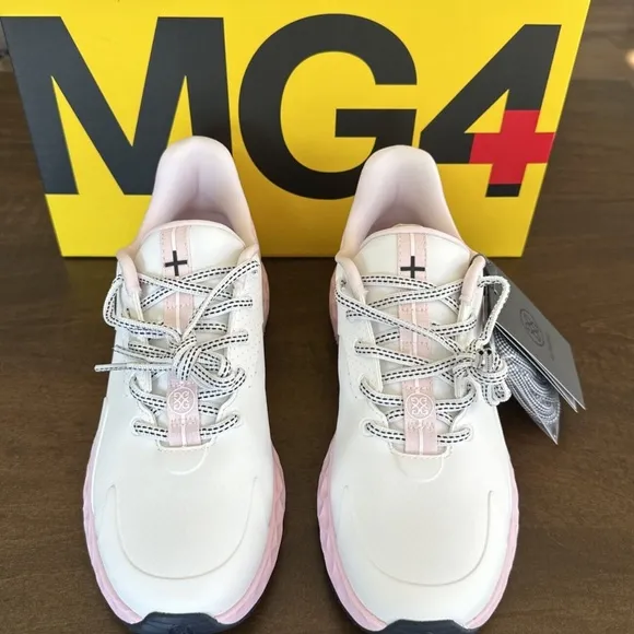 G/FORE GFORE MG4  Perforated Golf Shoes Sneakers Snow/Blush Pink Womens Sz 7 NEW