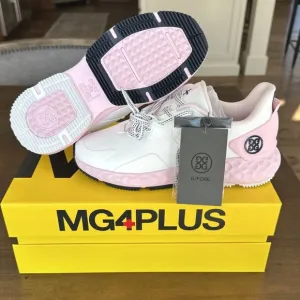 G/FORE GFORE MG4  Perforated Golf Shoes Sneakers Snow/Blush Pink Womens Sz 7 NEW
