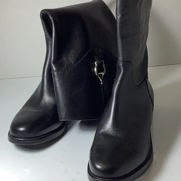 Giani Bernini Sandraa Womens Leather Riding Knee-High Boots