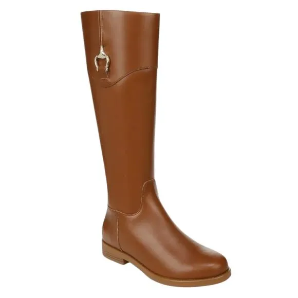 Giani Bernini Women's Sandraa Memory Foam Knee High Riding Boots Tan Size 10