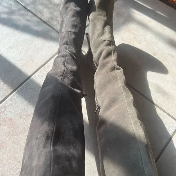Gianni Marra knee high boots sexy shoes leather designer runway heels