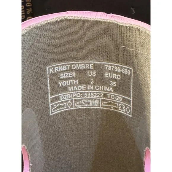 GIRLS BOGS PINK PURPLE RUBBER RAIN BOOTS, YOUTH Size 3