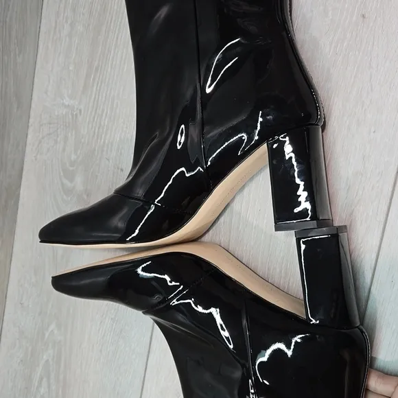 Good American Womens &quot;Like New&quot;Ankle Square Toe Heels Boots shoes sz 7