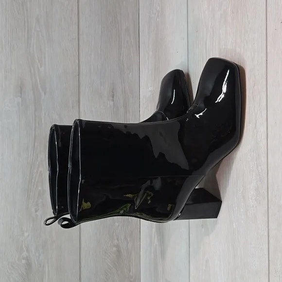 Good American Womens &quot;Like New&quot;Ankle Square Toe Heels Boots shoes sz 7