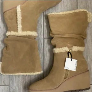 Gorgeous Anne Klein Preslie Water Resistant Slouchy Wedge Boots