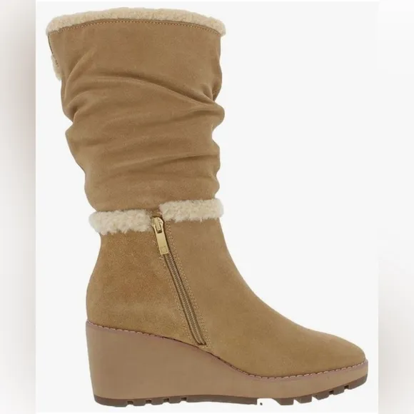 Gorgeous Anne Klein Preslie Water Resistant Slouchy Wedge Boots