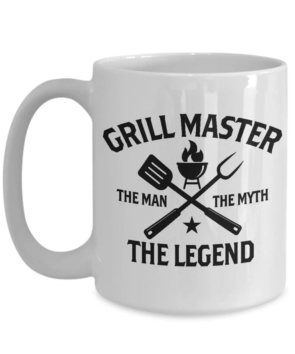 Grill Master The Man The Myth The Legend Mug Coffee Cup Funny Gift