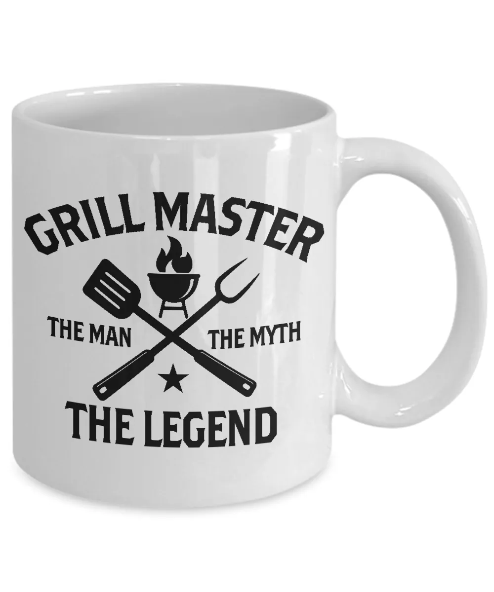 Grill Master The Man The Myth The Legend Mug Coffee Cup Funny Gift