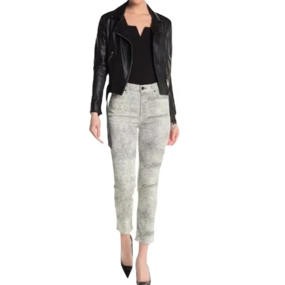 GRLFRND Reed High Rise Skinny Jeans Sz 25/26 NWT Animal Spotted Print USA
