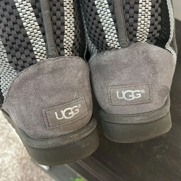 GUC UGG Australia Classic Short Woven UGGpure Lined boots(size 9)