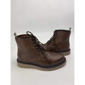 Guess Mens Citizen Lace Up Boots Brown Size 8 NWOB