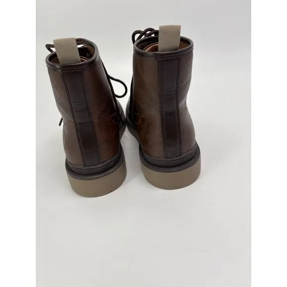 Guess Mens Citizen Lace Up Boots Brown Size 8 NWOB