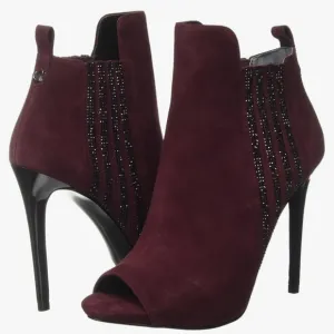 Guess Women's Abela Short Shaft Boots Woman's Heeled Booties Size 39  Peep Toe