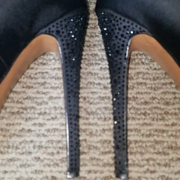 H by Halston Heels Stilettos Platforms Pumps Shoes BLACK Women's Woman's Size 6