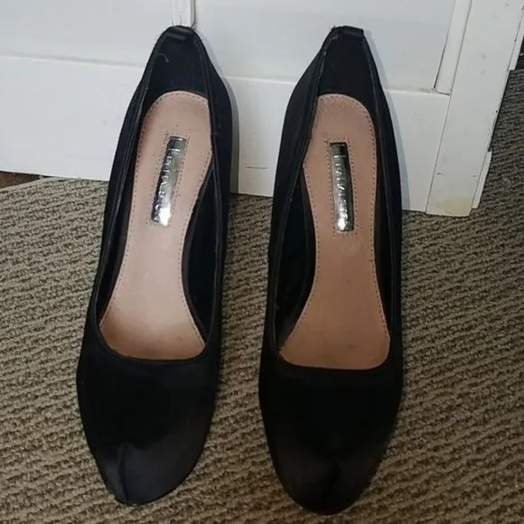 H by Halston Heels Stilettos Platforms Pumps Shoes BLACK Women's Woman's Size 6