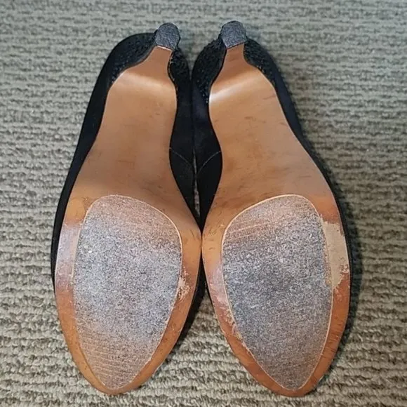 H by Halston Heels Stilettos Platforms Pumps Shoes BLACK Women's Woman's Size 6