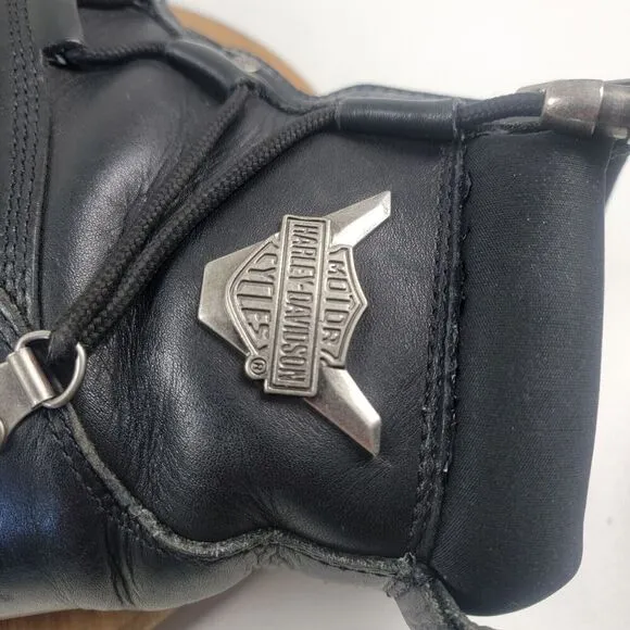 Harley Davidson Black Leather Brake Light Riding Moto Boots Men Sz 11.5 D91680