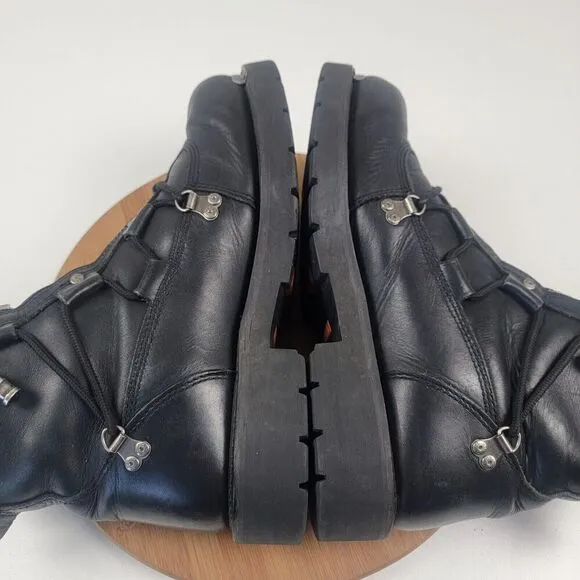 Harley Davidson Black Leather Brake Light Riding Moto Boots Men Sz 11.5 D91680