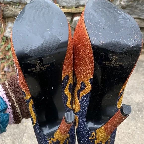 Harley Davidson inspired custom heels size 8