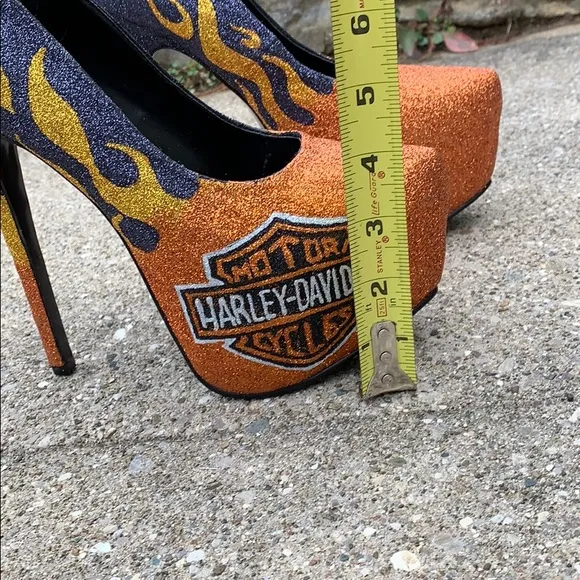 Harley Davidson inspired custom heels size 8