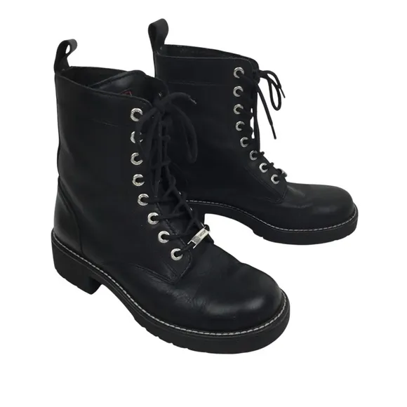 Harley Davidson Mens Leather Moto Combat Boots Black