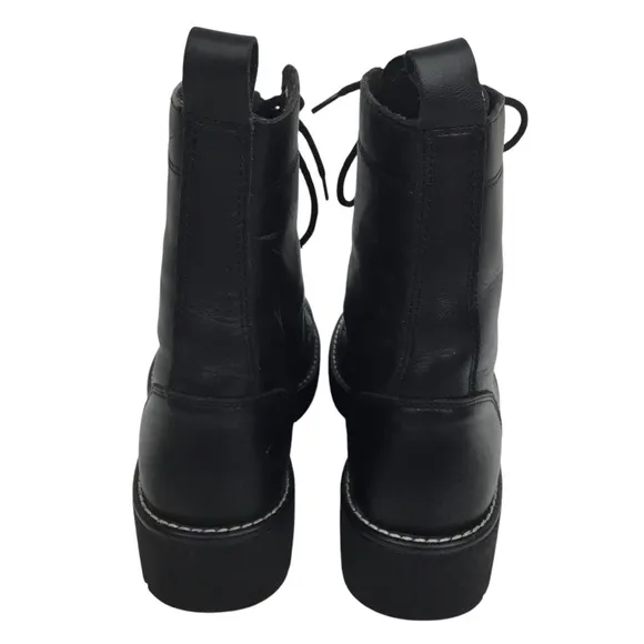 Harley Davidson Mens Leather Moto Combat Boots Black