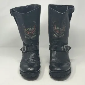 Harley Davidson moto motorcycle boots Eagle black leather *size tag missing*