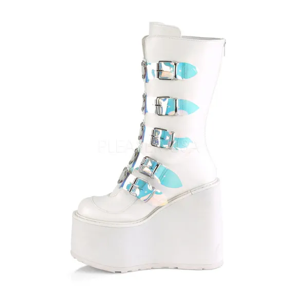 Heart Platform Gothic Wedge Boots