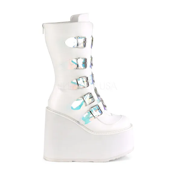 Heart Platform Gothic Wedge Boots