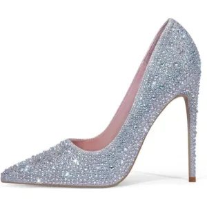 Heels for Bride Shoes for Women Silver