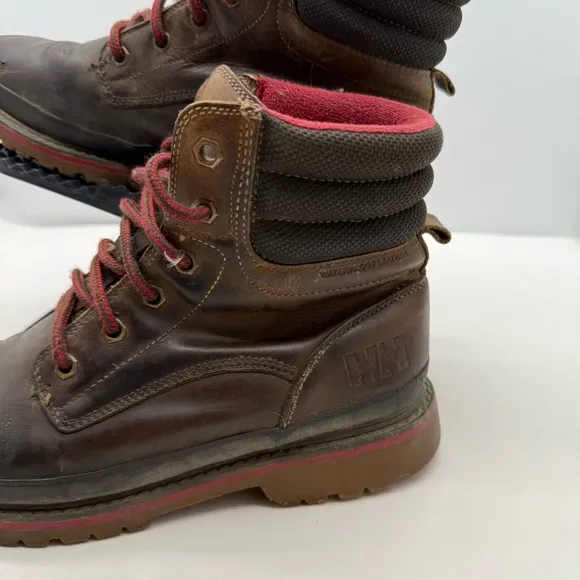Helly Hansen Boots Mens 9 Cold Weather Leather Ankle Shoes Y2K Waterproof Work