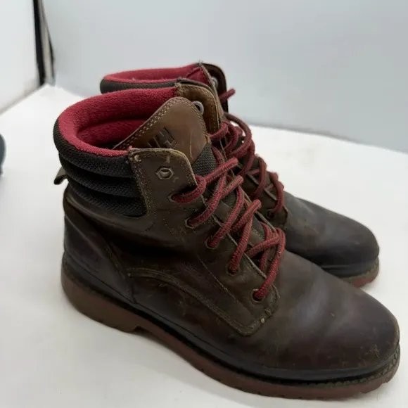 Helly Hansen Boots Mens 9 Cold Weather Leather Ankle Shoes Y2K Waterproof Work
