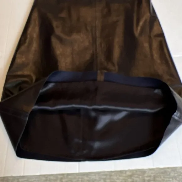HELMUT LANG Sz 8 Black Leather Open Back Dress $1990