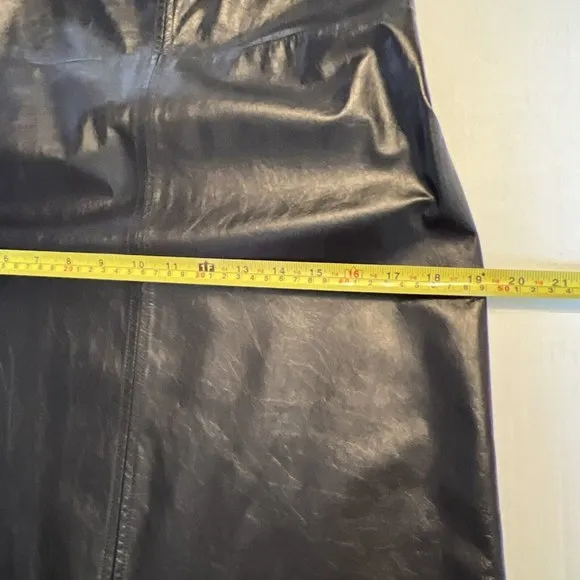 HELMUT LANG Sz 8 Black Leather Open Back Dress $1990