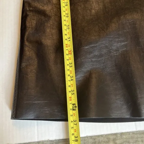 HELMUT LANG Sz 8 Black Leather Open Back Dress $1990