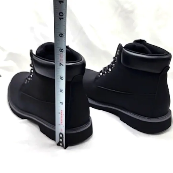 HI-TEC REZNOR 6IN SOFT TOE BOOTS BLACK DURABLE GRIP MENS 10.5 WATERPROOF