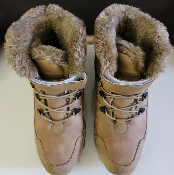 Hobibear Kids Winter Plush Fur Boots Size 38