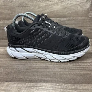 Hoka Clifton 6 Black Womens US Size 8.5 EUR 40.67 1102873 BWHT Running Shoes