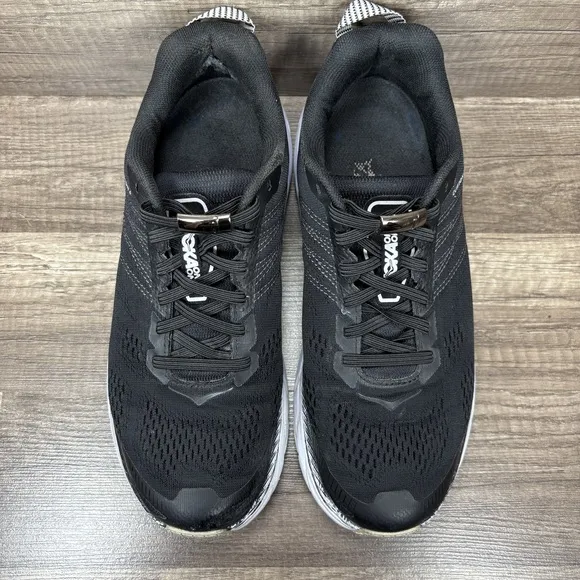 Hoka Clifton 6 Black Womens US Size 8.5 EUR 40.67 1102873 BWHT Running Shoes